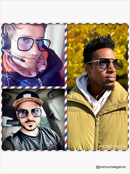 Retro Square Sunglasses UV400 Protection Driving Metal Frame Unisex main image 6